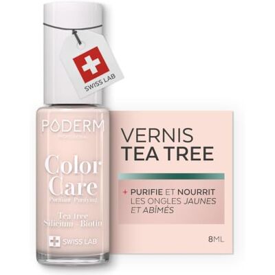 PODERM ONGLES ABÎMÉS Vernis Couleur Rose Poudré TEA TREE Soin Rapide Swiss Lab PODERM ONGLES ABÎMÉS Vernis Couleur Rose Poudré TEA TREE Soin Rapide Swiss Lab