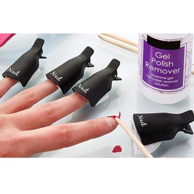 Devi Clips de dissolvant de vernis à ongles Enlèvement de vernis à ongles Enlèvement de vernis gel Pince de dissolvant de vernis à ongles 10 pièces Réutilisable Devi Clips de dissolvant de vernis à ongles Enlèvement de vernis à ongles Enlèvement de vernis gel Pince de dissolvant de vernis à ongles 10 pièces Réutilisable