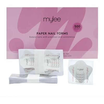 MYLEE Papier à Formes pour Ongles , Pour les extensions d'ongles, Pochoirs de modelage d'ongles auto-adhésifs, Utiliser avec PolyGel, Gel de Construction et Acrylique, Guide d'autocollants DIY, 500 Pcs MYLEE Papier à Formes pour Ongles , Pour les extensions d'ongles, Pochoirs de modelage d'ongles auto-adhésifs, Utiliser avec PolyGel, Gel de Construction et Acrylique, Guide d'autocollants DIY, 500 Pcs