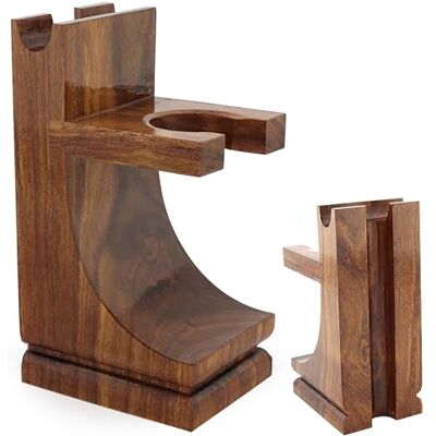 Haryali London Support de rasoir durable Support de rasage 2 en 1 Support de rasage en bois Support respectueux de l'environnement Support de blaireau Support de rasoir Sans gaspillage Haryali London Support de rasoir durable Support de rasage 2 en 1 Support de rasage en bois Support respectueux de l'environnement Support de blaireau Support de rasoir Sans gaspillage