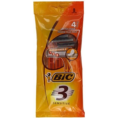 BIC 3 rasoirs Sensitive 4 BIC 3 rasoirs Sensitive 4