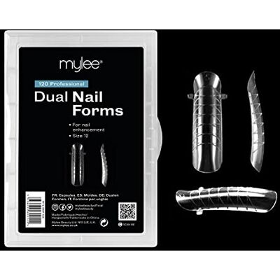 MYLEE capsules ongulaires réutilisables, 12 tailles 120 faux ongles acryliques transparents pour poses multiples en gel MYLEE capsules ongulaires réutilisables, 12 tailles 120 faux ongles acryliques transparents pour poses multiples en gel