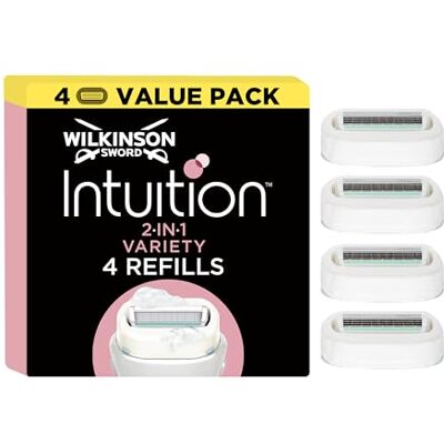 Wilkinson Sword Wilkinson Intuition 2in1 Sensitive Care Lames de rasoir pour femme Pack de 3+1 Wilkinson Sword Wilkinson Intuition 2in1 Sensitive Care Lames de rasoir pour femme Pack de 3+1