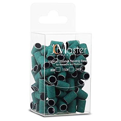 JCMASTER 100 x Embouts Ponceuse Manchons #80 Grain, Bandes de Ponçage Professionnelles pour Perceuse à Ongles, Ponceuse Emeri Rouleaux Forets à Ongles pour Manucure et Pédicure JCMASTER 100 x Embouts Ponceuse Manchons #80 Grain, Bandes de Ponçage Professionnelles pour Perceuse à Ongles, Ponceuse Emeri Rouleaux Forets à Ongles pour Manucure et Pédicure