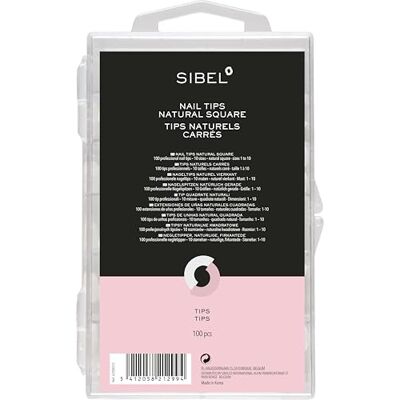Sibel Boîte de 100 tips naturels pour ongles 10 tailles Sibe Sibel Boîte de 100 tips naturels pour ongles 10 tailles Sibe