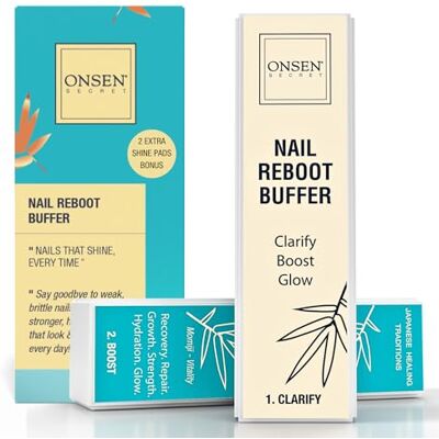 ONSEN Bloc Polissoir à Ongles Professionnel by (Pack de 1) 3 Faces pour Limer, Lisser et Faire Briller Taille Compacte Manucure Éclatante Lissage Doux, Brillance Naturelle ONSEN Bloc Polissoir à Ongles Professionnel by (Pack de 1) 3 Faces pour Limer, Lisser et Faire Briller Taille Compacte Manucure Éclatante Lissage Doux, Brillance Naturelle