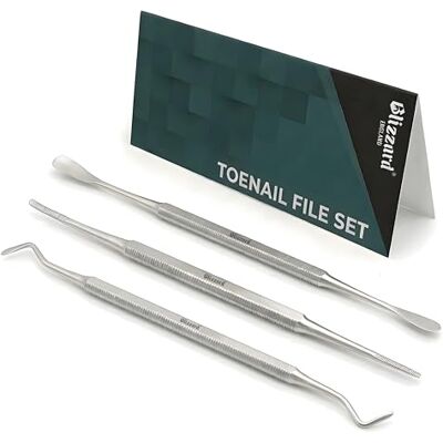 Blizzard Kit Pédicure Ongles Incarnés et Podologie 3 Pièces Lime de Coin, Nettoyeur et Releveur Instruments Précision Acier Inox Soin des Pieds Seniors et Hommes Qualité Podologue Pro Blizzard Kit Pédicure Ongles Incarnés et Podologie 3 Pièces Lime de Coin, Nettoyeur et Releveur Instruments Précision Acier Inox Soin des Pieds Seniors et Hommes Qualité Podologue Pro