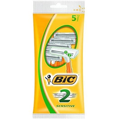 BIC Lot de 5 rasoirs à double lame BIC Lot de 5 rasoirs à double lame