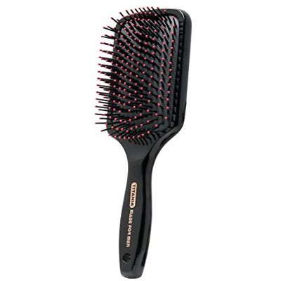 TITANIA Brosse à cheveux en érable pour homme Noir/rouge 25 cm TITANIA Brosse à cheveux en érable pour homme Noir/rouge 25 cm
