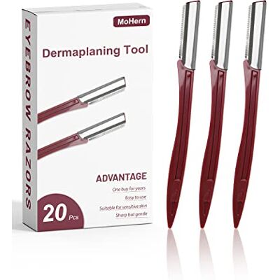 MoHern Lot de 20 rasoirs à sourcils pour femme et homme Rouge MoHern Lot de 20 rasoirs à sourcils pour femme et homme Rouge