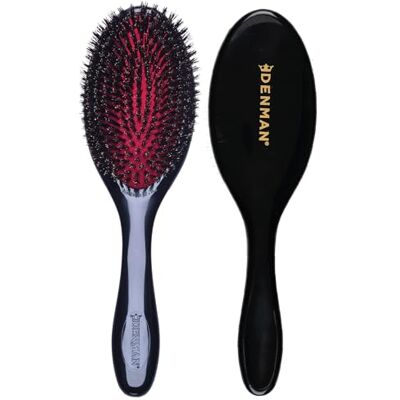 Denman D82M Brosse à cheveux Brosse pneumatique Poil de sanglier véritable 11 rangs Denman D82M Brosse à cheveux Brosse pneumatique Poil de sanglier véritable 11 rangs