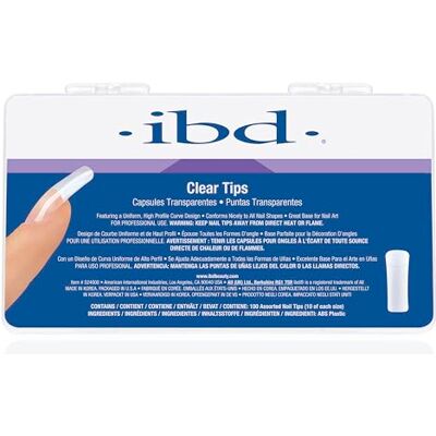 IBD Clear Nail Tips, 100 Count by IBD Clear Nail Tips, 100 Count by