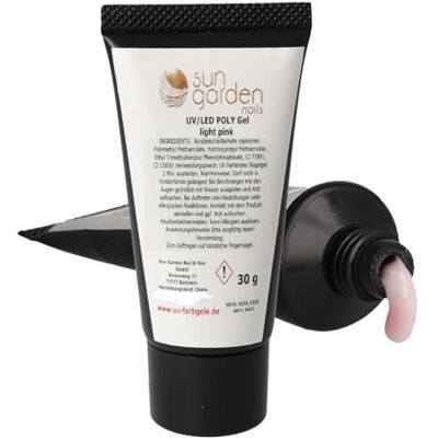 Sun Gel UV Poly Light Pink 30 g Camouflage Builder Gel pour extension d'ongles, gel de construction pour ongles en gel, gel UV pour nail art Sun Gel UV Poly Light Pink 30 g Camouflage Builder Gel pour extension d'ongles, gel de construction pour ongles en gel, gel UV pour nail art