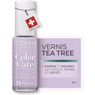 PODERM ONGLES ABÎMÉS Vernis Couleur Lilas TEA TREE Prévention & Traitement des Ongles Jaunes/Abîmés SOIGNE & COLORE Soin professionnel pied/main Facile/rapide Swiss Made PODERM ONGLES ABÎMÉS Vernis Couleur Lilas TEA TREE Prévention & Traitement des Ongles Jaunes/Abîmés SOIGNE & COLORE Soin professionnel pied/main Facile/rapide Swiss Made