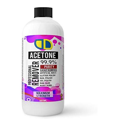 DD1 DD 99,9 % d'acétone pure, dissolvant facile, ongles artificiels, vernis à ongles, vernis à ongles, dissolvant professionnel, 500 ml DD1 DD 99,9 % d'acétone pure, dissolvant facile, ongles artificiels, vernis à ongles, vernis à ongles, dissolvant professionnel, 500 ml