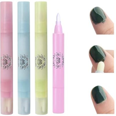 Astralong Lot de 4 stylos correcteurs de vernis à ongles, stylo de nettoyage rechargeable pour les bords des ongles, stylo pour enlever les erreurs de vernis à ongles avec 12 pointes de rechange Astralong Lot de 4 stylos correcteurs de vernis à ongles, stylo de nettoyage rechargeable pour les bords des ongles, stylo pour enlever les erreurs de vernis à ongles avec 12 pointes de rechange