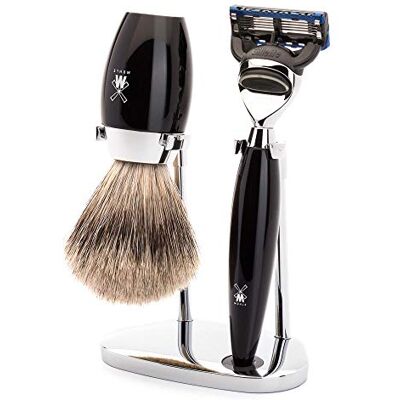 MÜHLE Kit de rasage Brush, rasoir Gillette® Fusion et support Kosmo MÜHLE Kit de rasage Brush, rasoir Gillette® Fusion et support Kosmo
