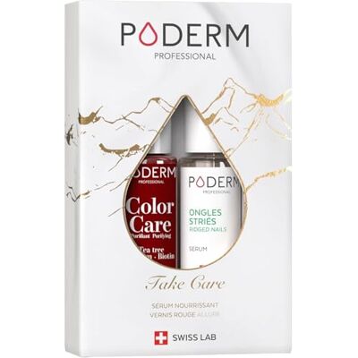 PODERM – COFFRET CADEAU NOËL Take Care – Soins des Ongles Swiss Made – Sérum Durcisseur & Vernis Soin Enrichi en Tea Tree – Coffret Cadeau Femme PODERM – COFFRET CADEAU NOËL Take Care – Soins des Ongles Swiss Made – Sérum Durcisseur & Vernis Soin Enrichi en Tea Tree – Coffret Cadeau Femme