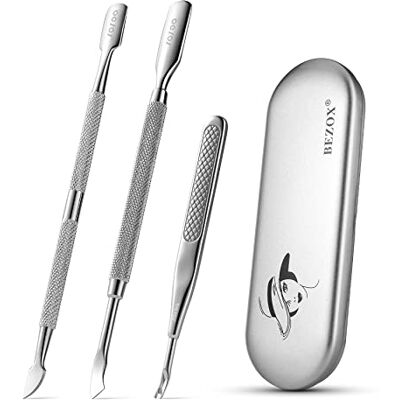 BEZOX 3 Types Cuticule Coupe Repousse Pousse Pusher Spatule Pédicure Manucure Nail Art Soin Outils pour les ongles Acier Inoxydable BEZOX 3 Types Cuticule Coupe Repousse Pousse Pusher Spatule Pédicure Manucure Nail Art Soin Outils pour les ongles Acier Inoxydable
