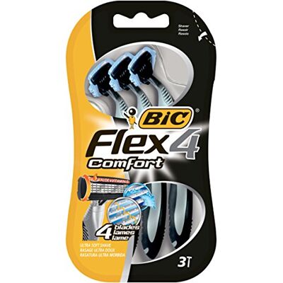 BIC Rasoir Homme Flex4 Comfort Lot de 3 BIC Rasoir Homme Flex4 Comfort Lot de 3