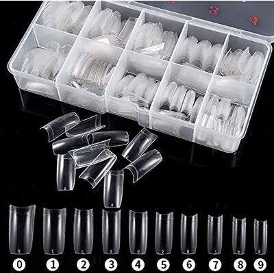 Mnsconkl Nail tips,500 Stück Acryl Künstlich Nagelspitzen Kunst Transparent Nageltips Französisch Fake nägel Boxed mit Nagelstudios für Damen Mädchen Mnsconkl Nail tips,500 Stück Acryl Künstlich Nagelspitzen Kunst Transparent Nageltips Französisch Fake nägel Boxed mit Nagelstudios für Damen Mädchen