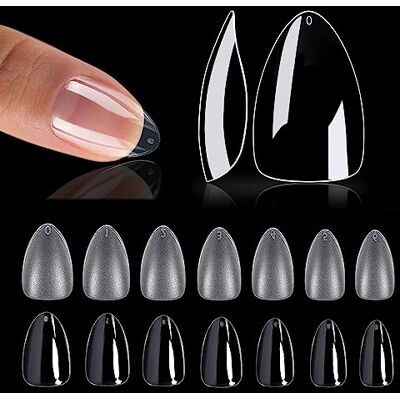 JUNPU 1020 Pièces Capsule Americaine Ongle Court Amande, Faux Ongles Transparent Capsules Ongles Amande Couverture Complète Gel x pose Americaine Soft Gel Short Almond Nail Tips pour DIY Nail Art JUNPU 1020 Pièces Capsule Americaine Ongle Court Amande, Faux Ongles Transparent Capsules Ongles Amande Couverture Complète Gel x pose Americaine Soft Gel Short Almond Nail Tips pour DIY Nail Art