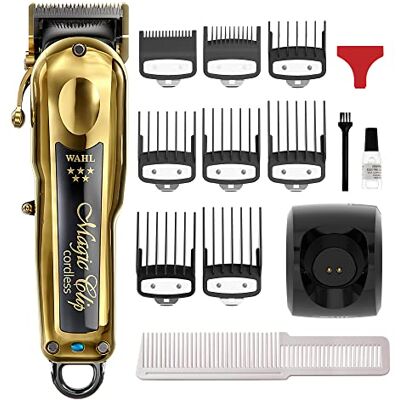 Wahl 5 Star – Tondeuse à cheveux professionnelle sans fil – Kit de coupe de cheveux professionnel – Tondeuse pour coupes émoussées – Levier conique réglable – Lame crunch – Sans fil – Léger – Fournitures de barbier Wahl 5 Star – Tondeuse à cheveux professionnelle sans fil – Kit de coupe de cheveux professionnel – Tondeuse pour coupes émoussées – Levier conique réglable – Lame crunch – Sans fil – Léger – Fournitures de barbier
