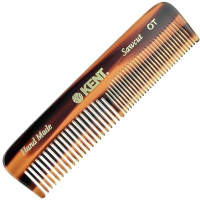 KENT Peigne de poche à dents fines et grossières pour homme, fait à la main, 11 cm KENT Peigne de poche à dents fines et grossières pour homme, fait à la main, 11 cm