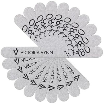 VICTORIA VYNN Lime à Ongles Double Face, Planche Émeri, Outils de Manucure pour Stylisme Ongulaire, 10 Pièces (100/180 Blanche Droite) VICTORIA VYNN Lime à Ongles Double Face, Planche Émeri, Outils de Manucure pour Stylisme Ongulaire, 10 Pièces (100/180 Blanche Droite)