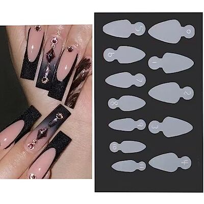 Uqezagpa Lot de 12 feuilles d'autocollants pour ongles Couverture complète Pour faux ongles Guide de dessin Accessoires d'extension d'ongles Conseils de dessin Uqezagpa Lot de 12 feuilles d'autocollants pour ongles Couverture complète Pour faux ongles Guide de dessin Accessoires d'extension d'ongles Conseils de dessin