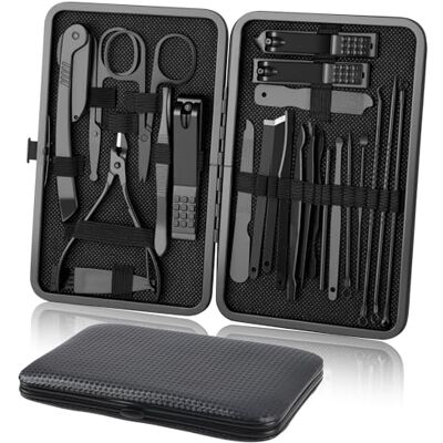 URAQT Lot de 24 coupe-ongles pour manucure et pédicure En acier inoxydable Kit de soin des ongles professionnel Cadeau idéal pour hommes et femmes Pour la maison, les voyages Vert URAQT Lot de 24 coupe-ongles pour manucure et pédicure En acier inoxydable Kit de soin des ongles professionnel Cadeau idéal pour hommes et femmes Pour la maison, les voyages Vert