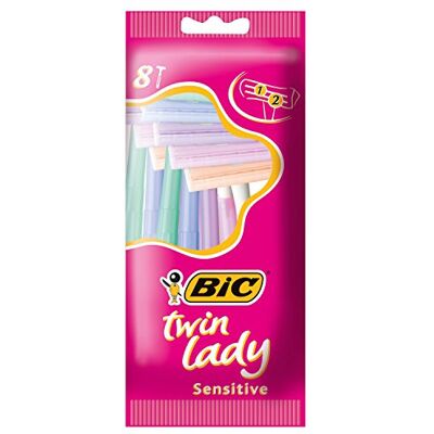 BIC Lot De 8 Rasoirs 2 Lames Femme Twin LADY (x1) BIC Lot De 8 Rasoirs 2 Lames Femme Twin LADY (x1)