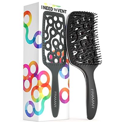 FRAMAR Brosse Demelante Cheveux Bouclés Brosse Cheveux Bouclés, Brosse a Cheveux Demelante, Brosse Cheveux Demelante, Noir FRAMAR Brosse Demelante Cheveux Bouclés Brosse Cheveux Bouclés, Brosse a Cheveux Demelante, Brosse Cheveux Demelante, Noir