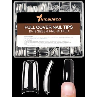 Nicedeco Demi Capsules Ongles Longs Carrée, 550 Pièces 11 Tailles Français Faux Ongles Pointues Extension avec Boîte pour Salons Nail Art à Domicile 019 Nicedeco Demi Capsules Ongles Longs Carrée, 550 Pièces 11 Tailles Français Faux Ongles Pointues Extension avec Boîte pour Salons Nail Art à Domicile 019