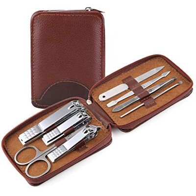 DXIA Kit Manucure, Manucure Pédicure 8 Pièce Set, Coupe Ongle Professionnel Coupe Cuticule Acier Inoxydable, Professionnel en Voyage,ongles Clipper Ciseaux kit de toilettage pour homme femme DXIA Kit Manucure, Manucure Pédicure 8 Pièce Set, Coupe Ongle Professionnel Coupe Cuticule Acier Inoxydable, Professionnel en Voyage,ongles Clipper Ciseaux kit de toilettage pour homme femme