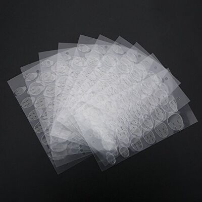Sonew 10 feuille/240pcs Adhésif double face pour l'art des ongles, Bande autocollante transparente pour les faux ongles Outils de manucure Sonew 10 feuille/240pcs Adhésif double face pour l'art des ongles, Bande autocollante transparente pour les faux ongles Outils de manucure