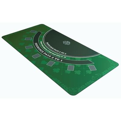 Bullets Playing Cards , Tapis Blackjack, 140 x 75 cm, Vert Bullets Playing Cards , Tapis Blackjack, 140 x 75 cm, Vert