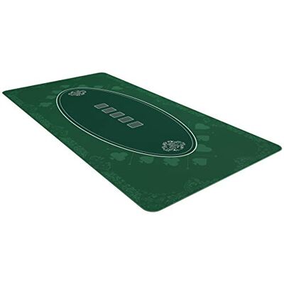 Bullets Playing Cards , Tapis de poker design vert 200 x 100 cm pour votre propre table de poker, XXL Deluxe Serviette de poker Bullets Playing Cards , Tapis de poker design vert 200 x 100 cm pour votre propre table de poker, XXL Deluxe Serviette de poker