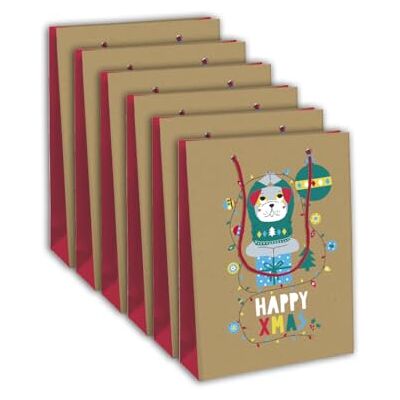 Eurowrap Clairefontaine X-29550-2Cpack Un Lot de 6 Sacs Cadeaux Kraft- Format large 26,5x14x33 cm 210g Motif : Bouldog, Animaux Yoga, Noël, Merry Christmas- Idéal pour : Jeux De Société, Puzzles Eurowrap Clairefontaine X-29550-2Cpack Un Lot de 6 Sacs Cadeaux Kraft- Format large 26,5x14x33 cm 210g Motif : Bouldog, Animaux Yoga, Noël, Merry Christmas- Idéal pour : Jeux De Société, Puzzles
