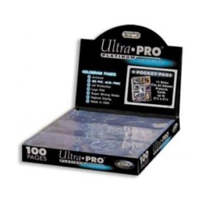 Asmodee Ultra PRO : Platinum Series Feuilles de classeur Polychlorure de vinyle (PVC) Accessoire 100 pages 9 pochettes Capacité 1 800 cartes Asmodee Ultra PRO : Platinum Series Feuilles de classeur Polychlorure de vinyle (PVC) Accessoire 100 pages 9 pochettes Capacité 1 800 cartes