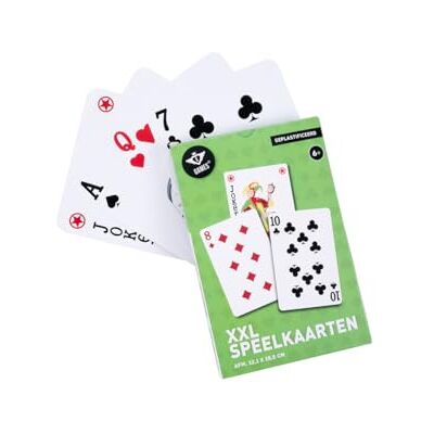 Engelhart 390115 Jeu de Carte à Jouer XXL- Taille d'une Carte : 12,1 cm x 18,5 cm, 54 Cartes géantes Poker, Rami, Bridge et Autres Jeux de Cartes Engelhart 390115 Jeu de Carte à Jouer XXL- Taille d'une Carte : 12,1 cm x 18,5 cm, 54 Cartes géantes Poker, Rami, Bridge et Autres Jeux de Cartes