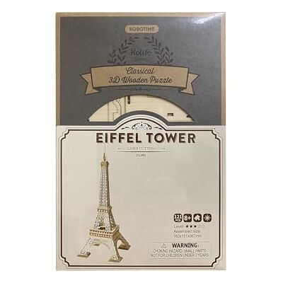 ROBOTIME Puzzle 3D Tour Eiffel 23 cm Bois Naturel 122 Pièces ROBOTIME Puzzle 3D Tour Eiffel 23 cm Bois Naturel 122 Pièces