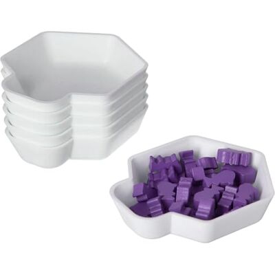 Feldherr SHELL Bols à jetons 6 plateaux à jetons colorés pour accessoires de jeux de société, jetons, meeples et autres petits objets, Couleur:White Feldherr SHELL Bols à jetons 6 plateaux à jetons colorés pour accessoires de jeux de société, jetons, meeples et autres petits objets, Couleur:White