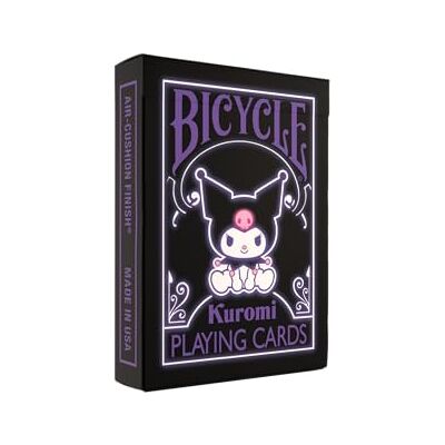 Bicycle Kuromi Sanrio Premium Cartes à jouer Jeu de cartes Noir, Rose et Violet Bicycle Kuromi Sanrio Premium Cartes à jouer Jeu de cartes Noir, Rose et Violet