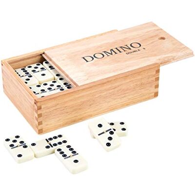 Engelhart 250123 Coffret de Dominos Classique Double 9 Grande Boite en Bois avec 55 pièces Dim. Domino : 50 x 25 x 10 mm avec Spinners Jeu de Société Traditionnel Engelhart 250123 Coffret de Dominos Classique Double 9 Grande Boite en Bois avec 55 pièces Dim. Domino : 50 x 25 x 10 mm avec Spinners Jeu de Société Traditionnel