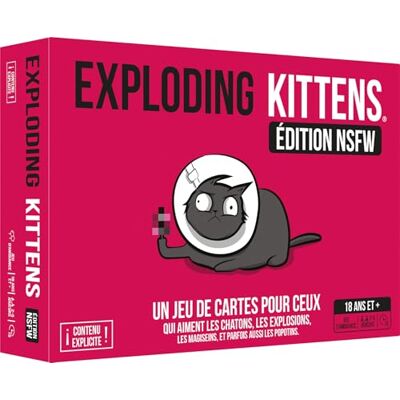 Asmodee Exploding Kittens : NSFW Edition – Rose Jeux de société Jeu de Cartes et d'ambiance Adulte A partir de 18 Ans 2 à 5 Joueurs 15 Min Version française Asmodee Exploding Kittens : NSFW Edition – Rose Jeux de société Jeu de Cartes et d'ambiance Adulte A partir de 18 Ans 2 à 5 Joueurs 15 Min Version française