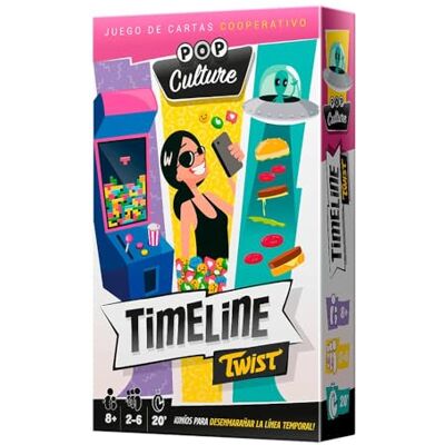 Asmodee Timeline Twist Pop Culture Jeu de cartes Asmodee Timeline Twist Pop Culture Jeu de cartes