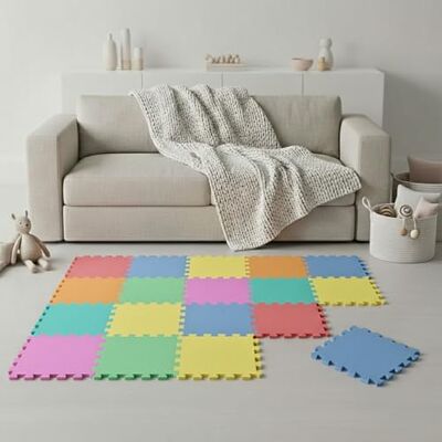 LittleTom 18 Pièces Tapis de Sol Bébé dès le Premier Mois 30x30 cm Dalles en Mousse EVA Surface de Jeu Douce pour l'Éveil Carrés Puzzle Antidérapants Revêtement pour la Chambre des Petits LittleTom 18 Pièces Tapis de Sol Bébé dès le Premier Mois 30x30 cm Dalles en Mousse EVA Surface de Jeu Douce pour l'Éveil Carrés Puzzle Antidérapants Revêtement pour la Chambre des Petits