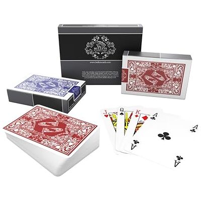 Bullets Playing Cards , Lot de 2 cartes à jouer en plastique imperméable, taille pont, index standard, cartes de poker, cartes de skat, 4 signes d'angle Bullets Playing Cards , Lot de 2 cartes à jouer en plastique imperméable, taille pont, index standard, cartes de poker, cartes de skat, 4 signes d'angle