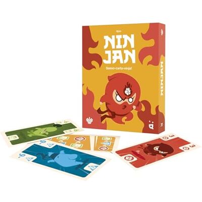 Helvetiq Ninjan, Jeu de cartes de poche en italien – Stratégique pour 2 à 5 joueurs, de 7 ans – Bluffa, trompe et survivez avec vos mouvements Ninja en matchs rapides et pleins de coups de scène Helvetiq Ninjan, Jeu de cartes de poche en italien – Stratégique pour 2 à 5 joueurs, de 7 ans – Bluffa, trompe et survivez avec vos mouvements Ninja en matchs rapides et pleins de coups de scène